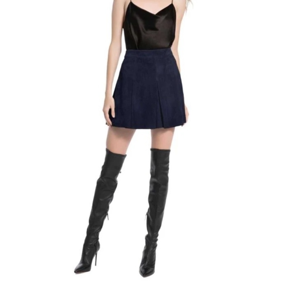Alice + Olivia Lee Suede Mini Skirt